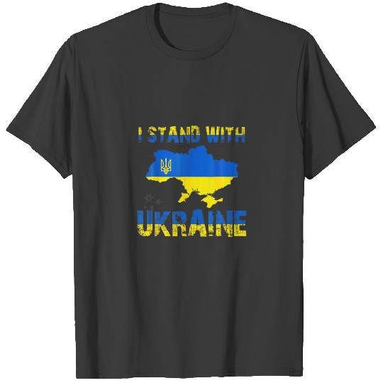 I Stand With Ukraine Support Lover Ukrainian Flag T-shirt
