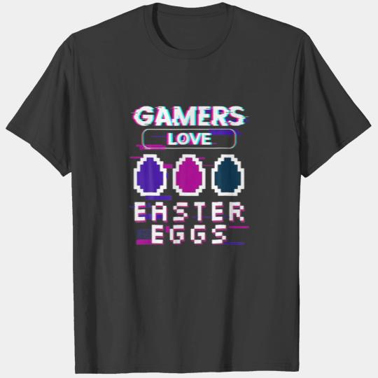 Gamer Love Easter Egg Pixel Video Game Boy Easter T-shirt