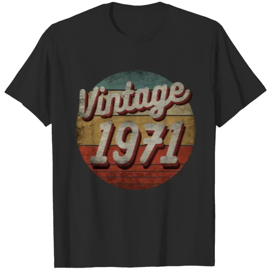 VINTAGE 1971 MEN WOMEN BIRTHDAY GIFT PLUS SIZE T-shirt