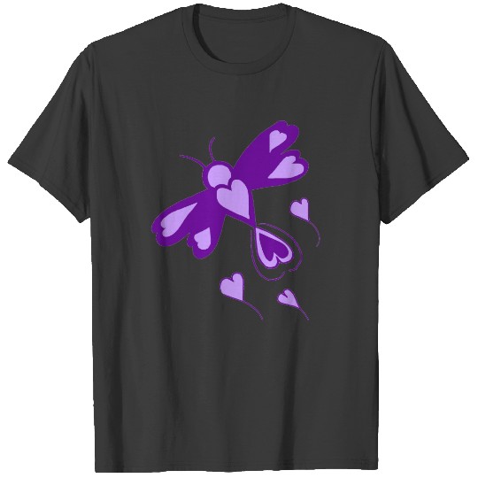 Purple Hearts dragonfly T-shirt