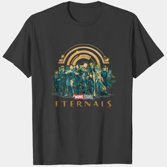 Eternals Group Painted Illustration T-shirt