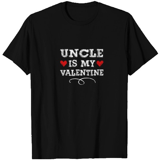 Uncle Is My Valentines Matching Family Heart Fathe T-shirt