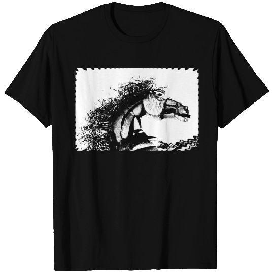 Dramatic black stallion T-shirt