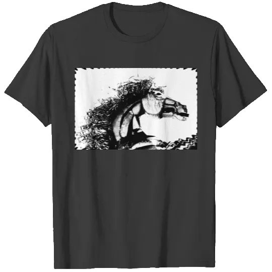 Dramatic black stallion T-shirt