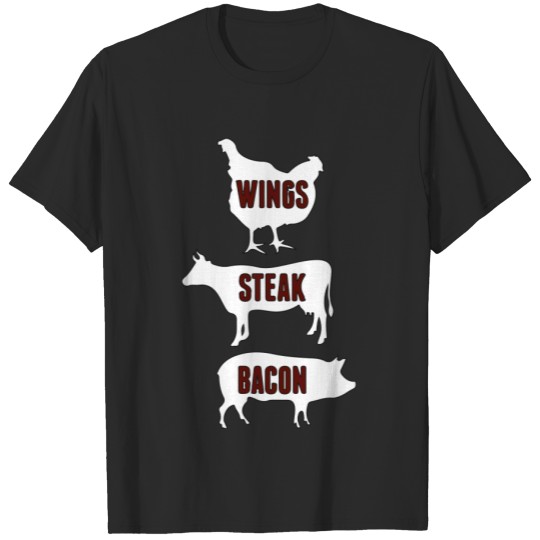 Wings Steak Bacon T-shirt