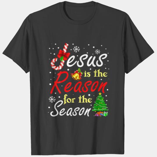 Christian Jesus The Reason Christmas Stocking Stuf T-shirt