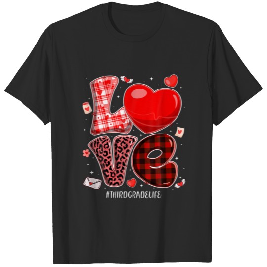 Discover 2022 Valentines Day Love Third Grade Teacher Life T-shirt