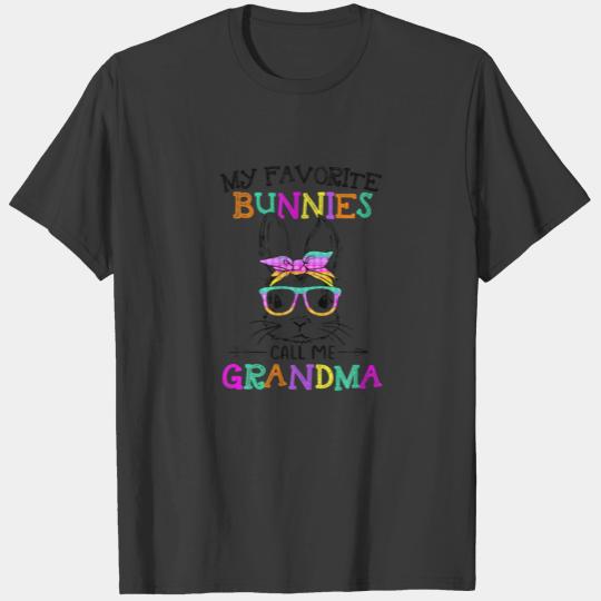 Grandma Cute Bunny Rabbit Easter Matching Outfit W T-shirt