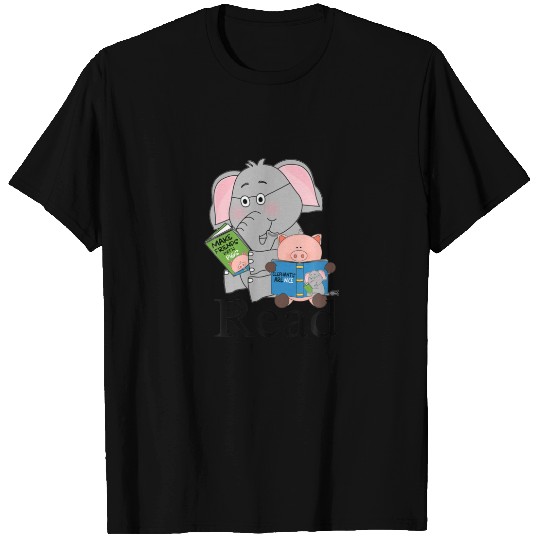 Funny Teacher Library Read Book Club Piggie Elepha T-shirt