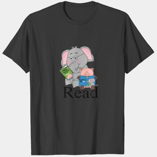Funny Teacher Library Read Book Club Piggie Elepha T-shirt