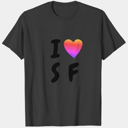 I love S F | Heart custom text SF San Fransisco Sleeveless T-shirt