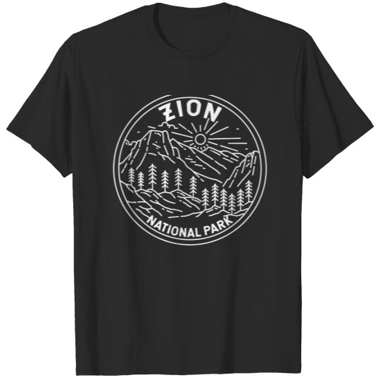 Discover Zion National Park Utah Vintage Monoline T-shirt