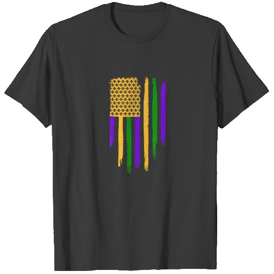 Mardi Gras Carnival American Flag Cajun Festival T-shirt