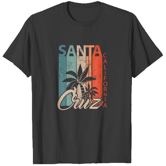 Santa Cruz California Surfer Skater Vintage Retro T-shirt