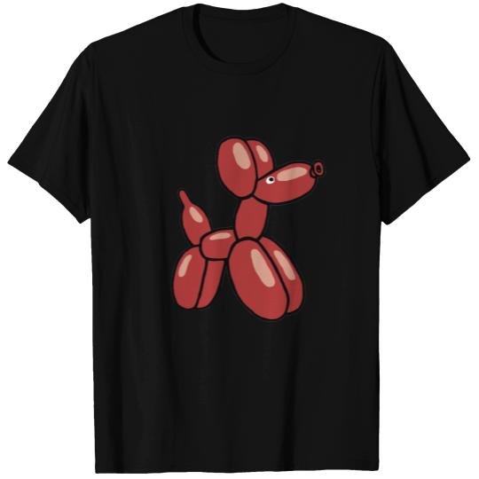 Fun, red balloon dog design polo T-shirt