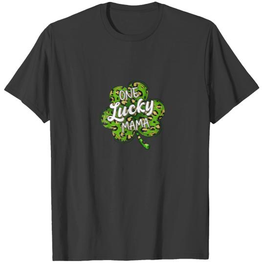 Women One Lucky Mama St. Patrick's Day Shamrock Le T-shirt