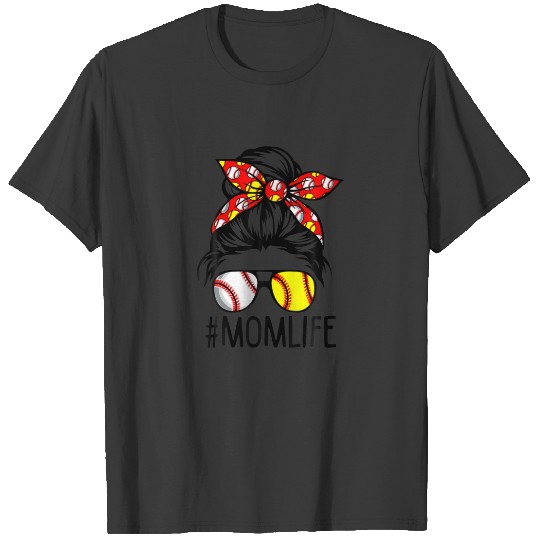 Womens Dy Mom Life Softball Baseball Mothers Day M T-shirt