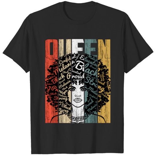 Discover Queen African American Educated Strong Black T-shirt