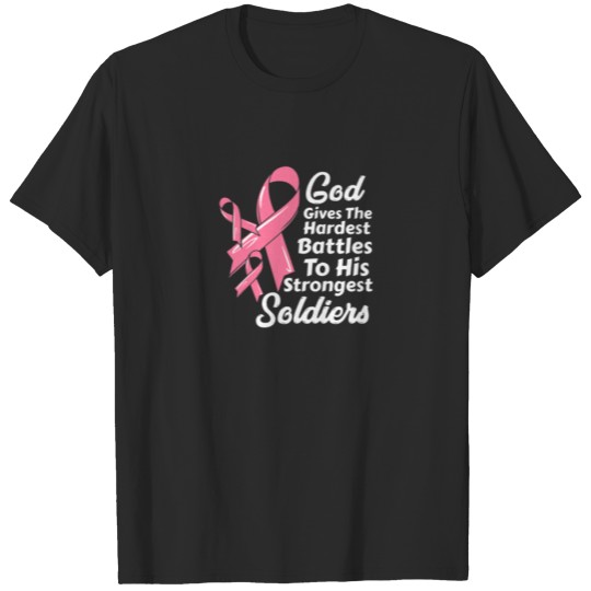 Womens Breast Cancer Awareness Ribbon Chemo Faith T-shirt