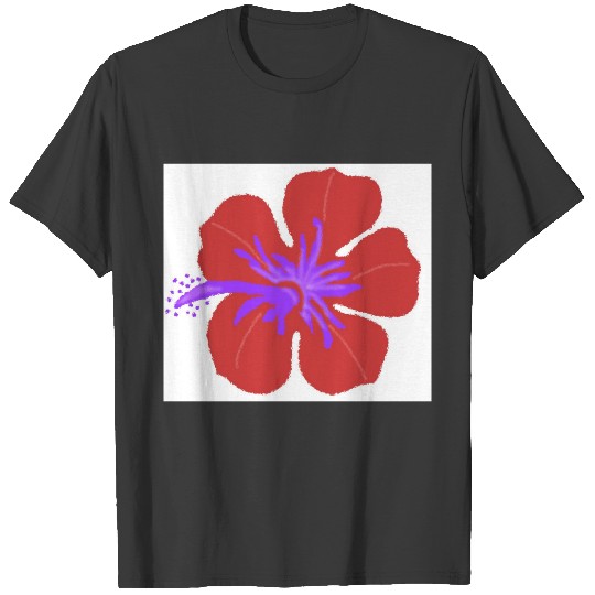 Hibiscus Red and Purple series Polo T-shirt