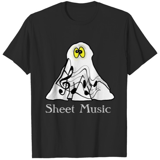 Discover Sheet Music Ghost Halloween T-shirt