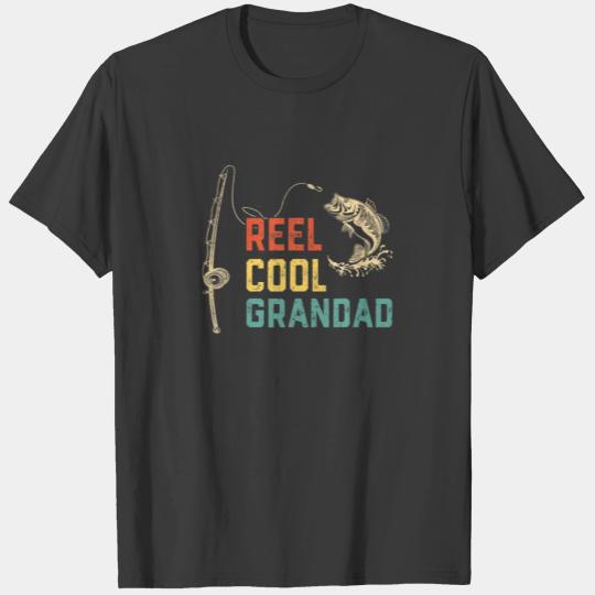 Mens Reel Cool Grandad Fishing Fathers Day Fisher T-shirt