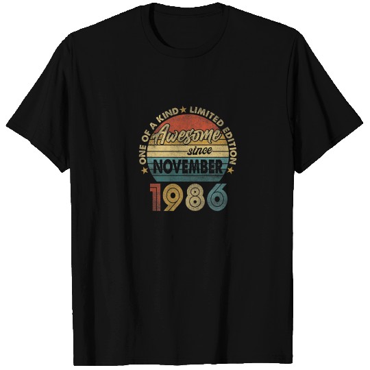 35 Year Old November 1986 Limited Edition 35Th Bir T-shirt