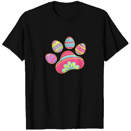 Cute Dog Cat Paw Easter Egg Girls Wo T-shirt