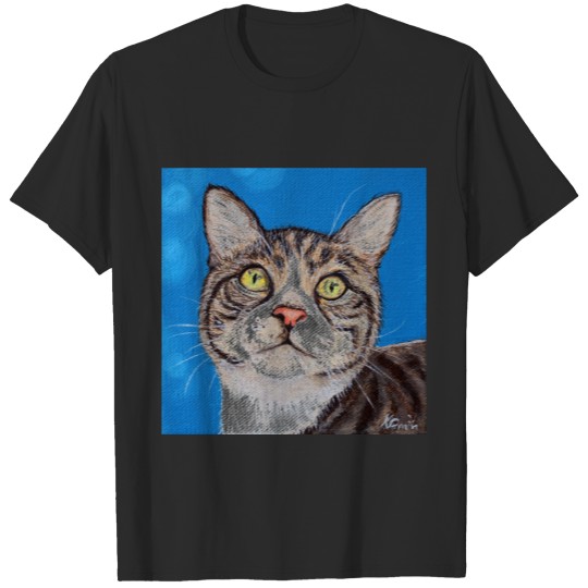 Discover Tabby Cat Painting T-shirt