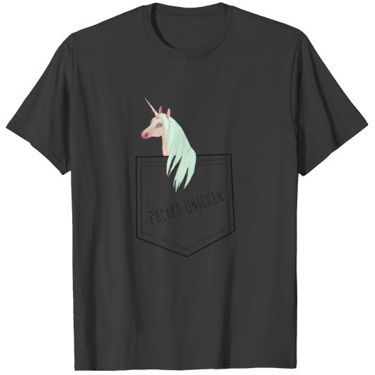 Pocket Unicorn Girls Gift T-shirt