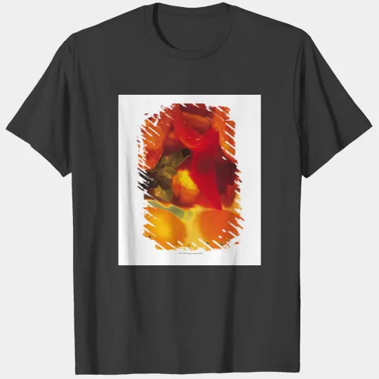 close-up of fried eggs with french fries T-shirt