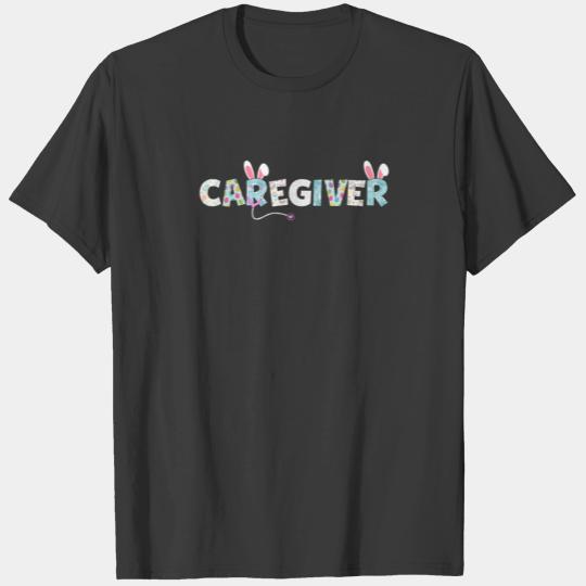 Cute Easter Caregiver CNA Nurse Bunny Ears Happy E T-shirt