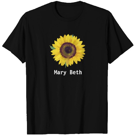 Ray Of Sunshine Text Black Sunflower Personalized T-shirt