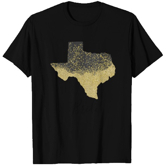 Texas Bride Black and Gold Image T-shirt