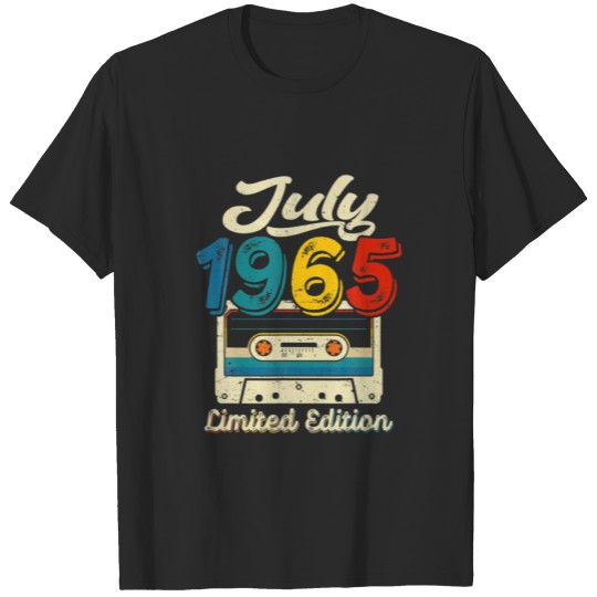 Vintage July 1965 Cassette Tape 56Th Birthday Deco T-shirt