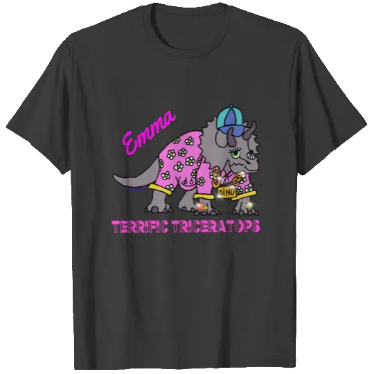 Kids Cute Triceratops Dinosaur Girls Jurassic T-shirt