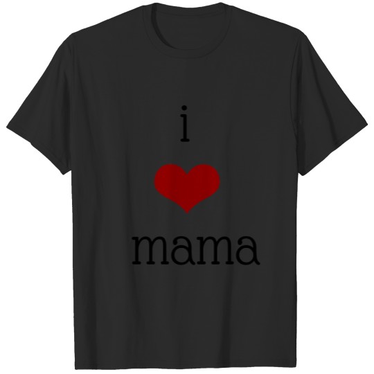 Discover I love mama mom mommy momma red heart T-shirt