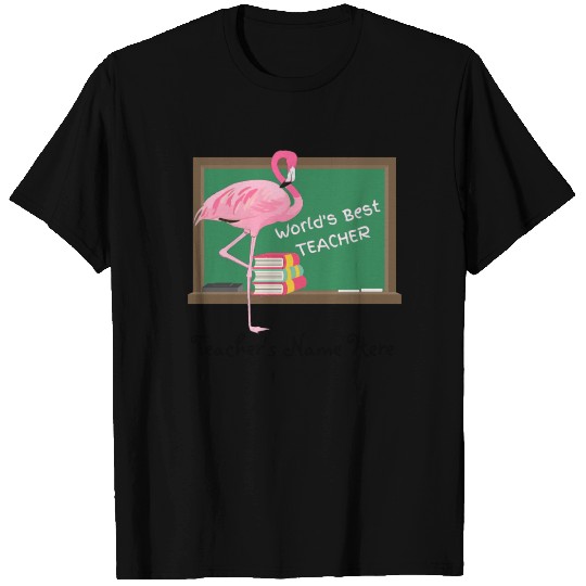World's Best Teacher Flamingo T-shirt
