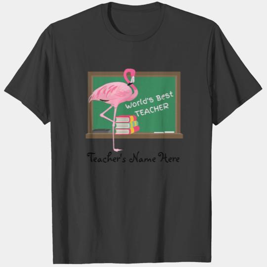 World's Best Teacher Flamingo T-shirt