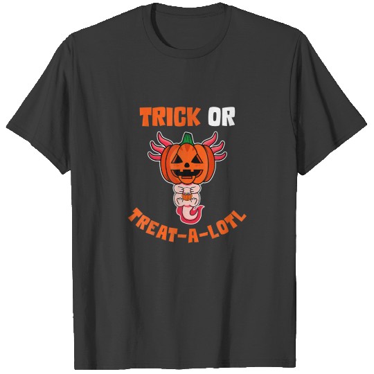 Trick Or Treat Axolotl Halloween Cute Halloween Co T-shirt