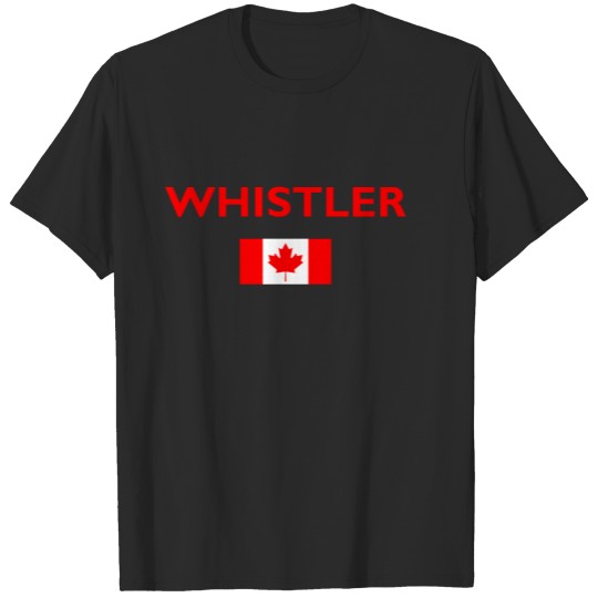 Discover Whistler Canada Canadian Flag Dark Color Polo T-shirt