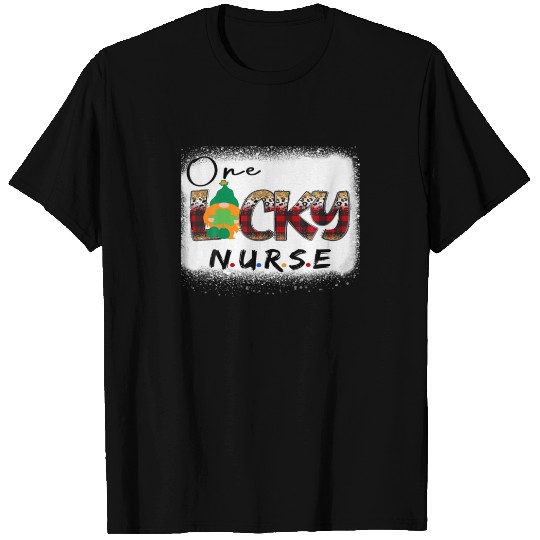 One Lucky Nurse Gnomy Bleached St Patrick For Wome T-shirt