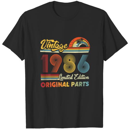 Discover Mens Vintage 1986 Limited Edition Original Parts 3 T-shirt