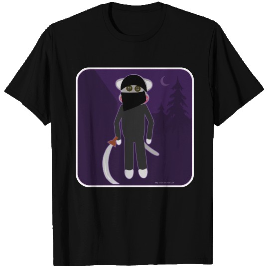 Funny Epic Ninja Sock Monkey Illustration T-shirt