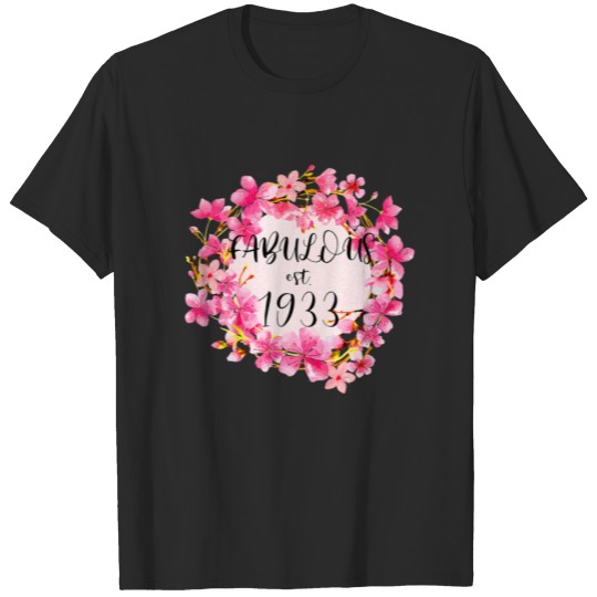 Discover Women 88 Years Old Fabulous Since 1933 Happy 88Th T-shirt