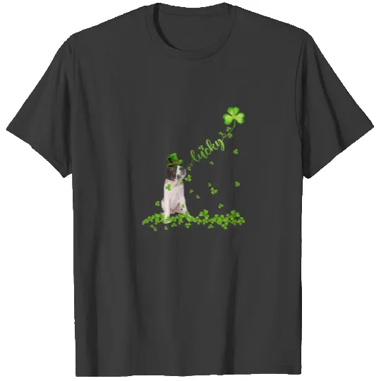 Bernard Dog Funny Shamrock St. Patrick's Day T-shirt