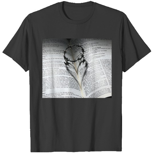 Crown of Thorns Heart and Bible T-shirt