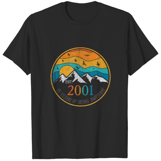 Discover Est. 2001 21 Years Of Being Awesome Vintage 21St B T-shirt