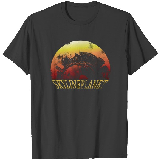 Discover skyline planet T-shirt