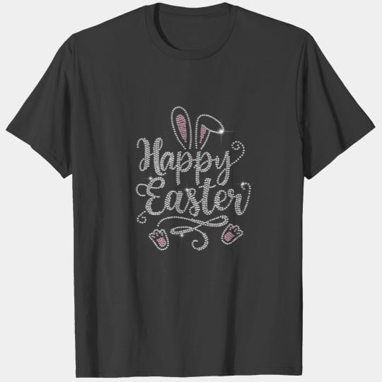 Happy Easter Day 2022 Easter Bunny Eggs Girls Wome T-shirt